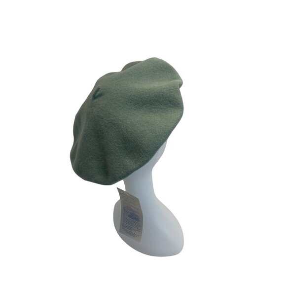 BeauChapeau Wool Beret Hat Green One Size Made In Canada - Picture 4 of 9